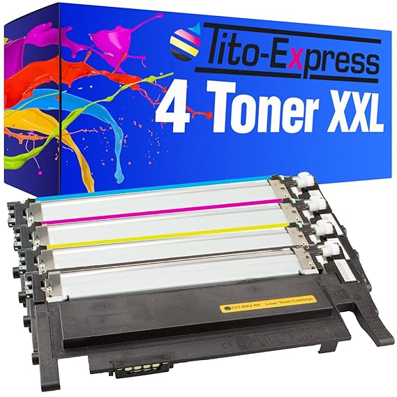 PlatinumSerie 4 Laser-Toner XXL ersetzt Samsung CLT-406S CLP-360 | kompatibel für Xpress C410W C460FW C460W C467W SL-C460W | 