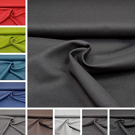 MAGAM-Stoffe Magnus Schwerer Canvas Möbel Polster Stoff Meterware 50cm (09. Schwarz)