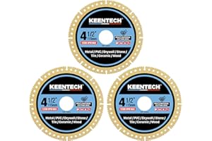KEENTECH 4-1/2 Inch Indestructible Cut Off Disc for Angle Grinder, 7/8" Arbor, All-Purpose Cutting Disc for Metal, Stone, Til