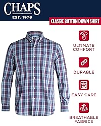 Chaps Men's Button Down Shirt - Long Sleeve