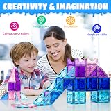 Xekel Magnetic Tiles 40 PCS 3D STEM Travel Set Frozen Toys 3+ Years view 4