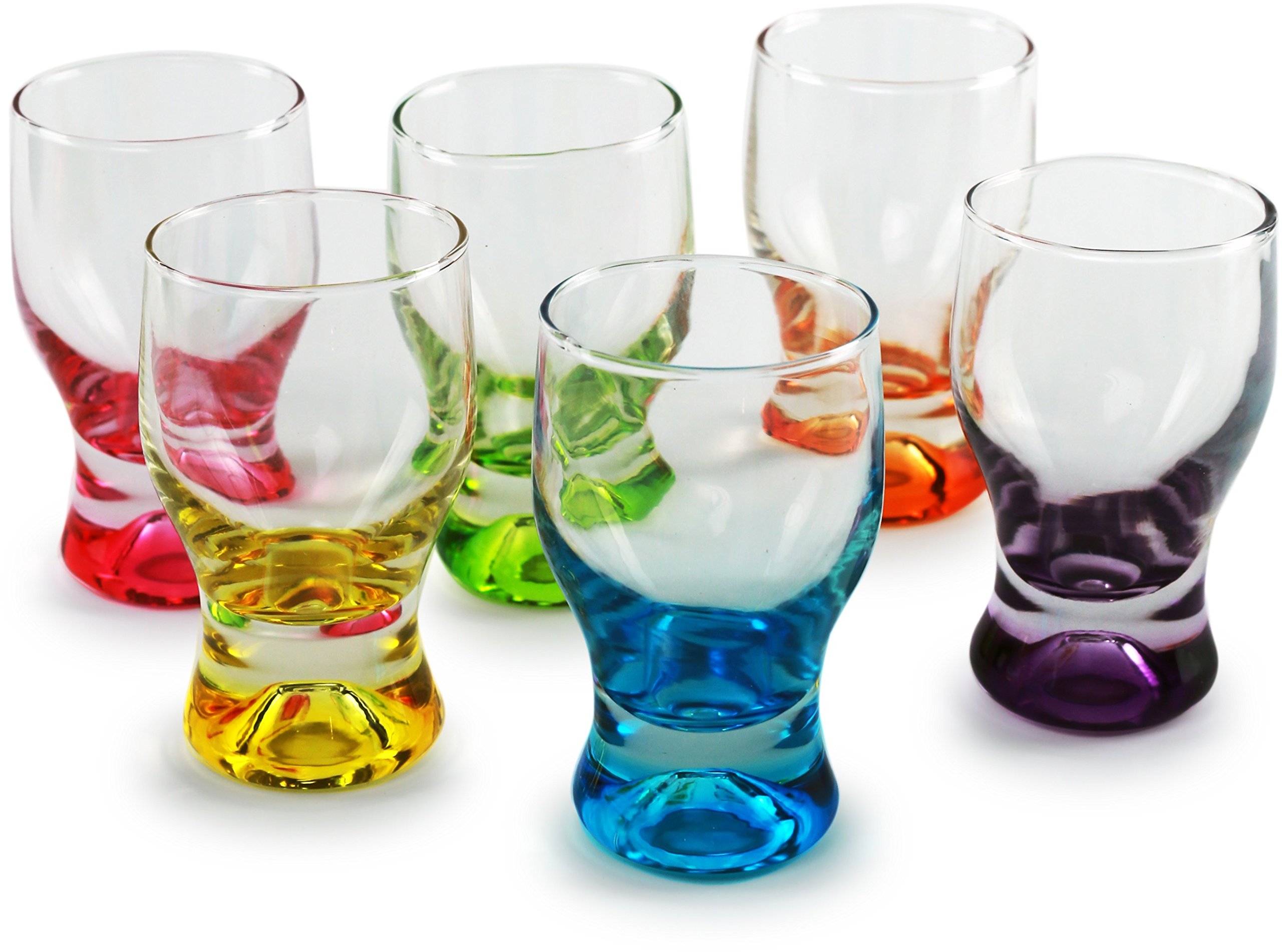 Circleware 42796 Shot Set of 6 Heavy Base Glassware Drinking Whiskey