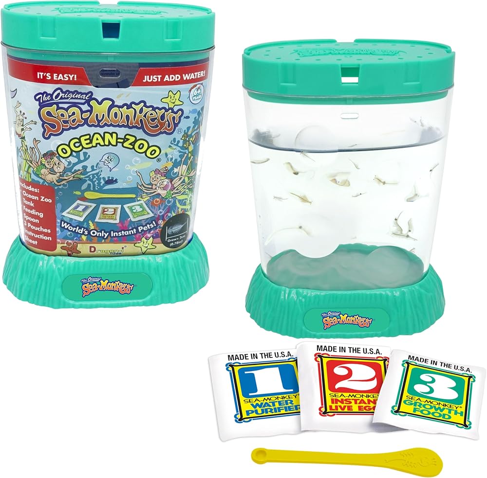 Sea Monkeys Ocean Zoo Grow Your Own Pets Science Kit Includes Eggs Water