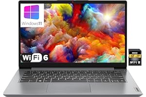 Lenovo IdeaPad 1 14" Laptop Computer, Intel Celeron N4020 Processor, 4GB DDR4 RAM, 64GB eMMC + 32GB SD Card, WiFi 6, Bluetooth 5.1, Cloud Grey, Windows 11 Home in S Mode, BROAG