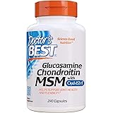 Doctor's Best Glucosamine Chondroitin Msm with OptiMSM Capsules, Supports Healthy Joint Structure, Function & Comfort, Non-GMO, Gluten Free, Soy Free, 240 Count (Pack of 1)