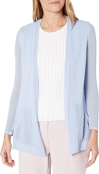 mesh sleeve cardigan