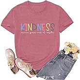 sallrue Kindness Shirts for Women Be Kind Tshirts Kindness Never Goes Out of Style Tee Tops