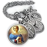 St. Anastasia Necklace, Keychain or Clip, Patron Saint Catholic Jewelry, Confirmation Gift