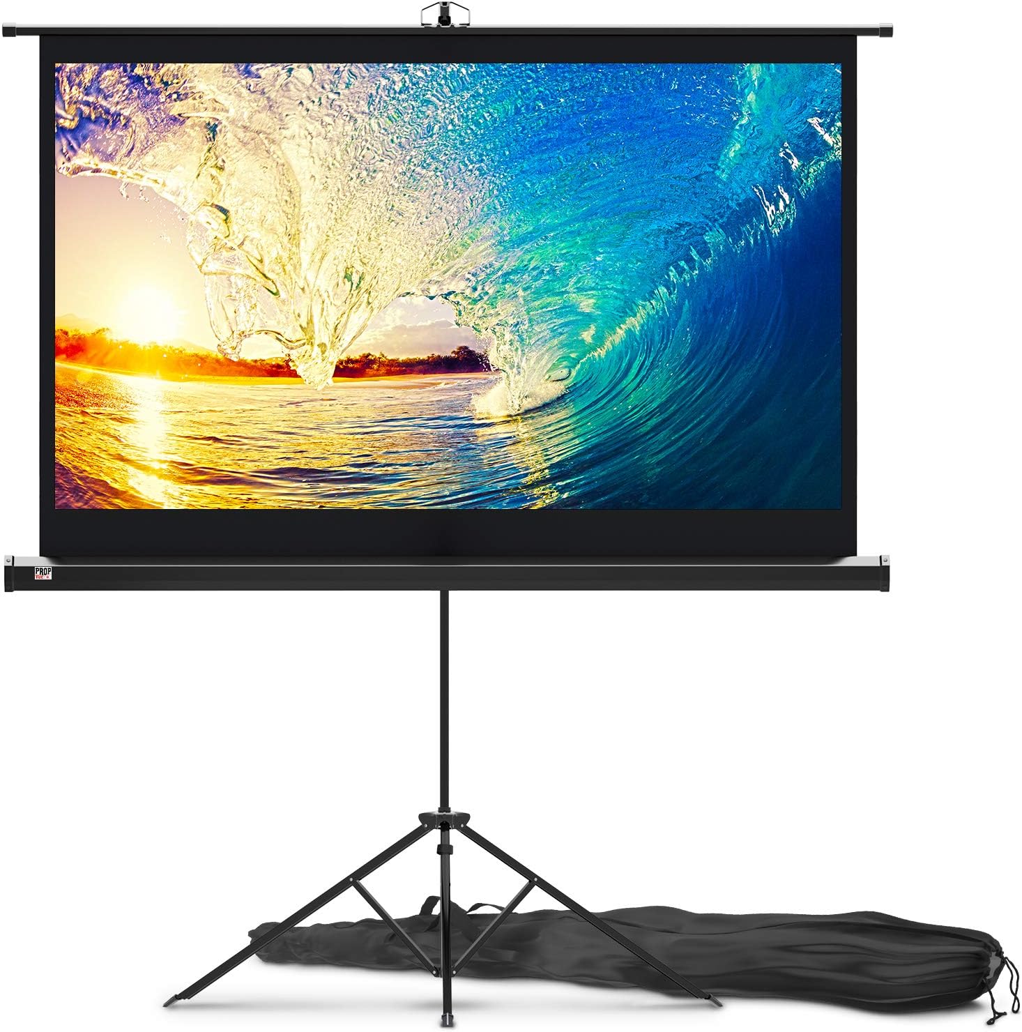 PropVue Projector Screen with Stand 60 inch, Indoor and Outdoor Projection Screen for Movie or Office Presentation