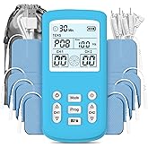 TENS Unit Muscle Stimulator, 3-in-1 28 Modes TENS EMS Massage Machine, Dual Channel with 8 Electrodes and Storage Bag, Portable Pain Relief Machine for Back, Neck, and Muscle Recovery