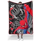 Jay Franco Kids Plush Throw Blanket – Soft & Comfy 40x50 Inches Throw for Couch or Bed – Cozy Home Décor for Living Room & Bedroom, Black - Spiderman