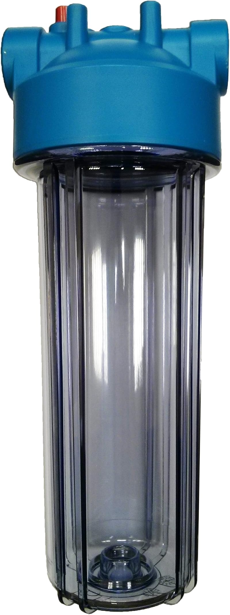 Water Filter Man 10" Housing 3/4 BSP Brass Ports PRV Clear Bowl