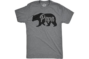 CRAZY DOG T-SHIRTS Mens Papa Bear Funny Shirts for Dads Gift Idea Humor Novelty Tees Family T Shirt