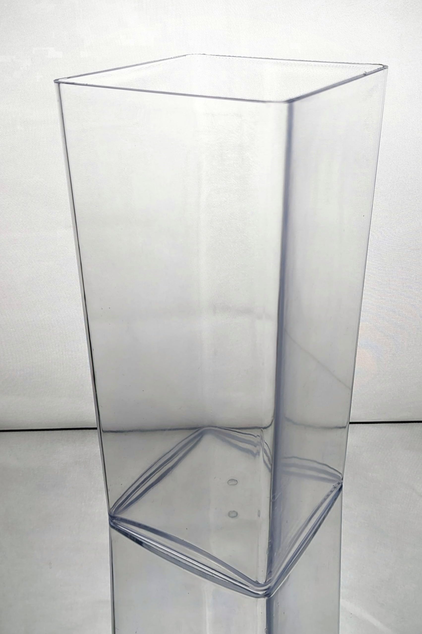 Acrylic Cube Vases - 10cm, 15cm, and 18cm - Vases for Flowers, Candles, and Succulents - Modern and Stylish. (1 Vase, 12cm x 24cm Cube)