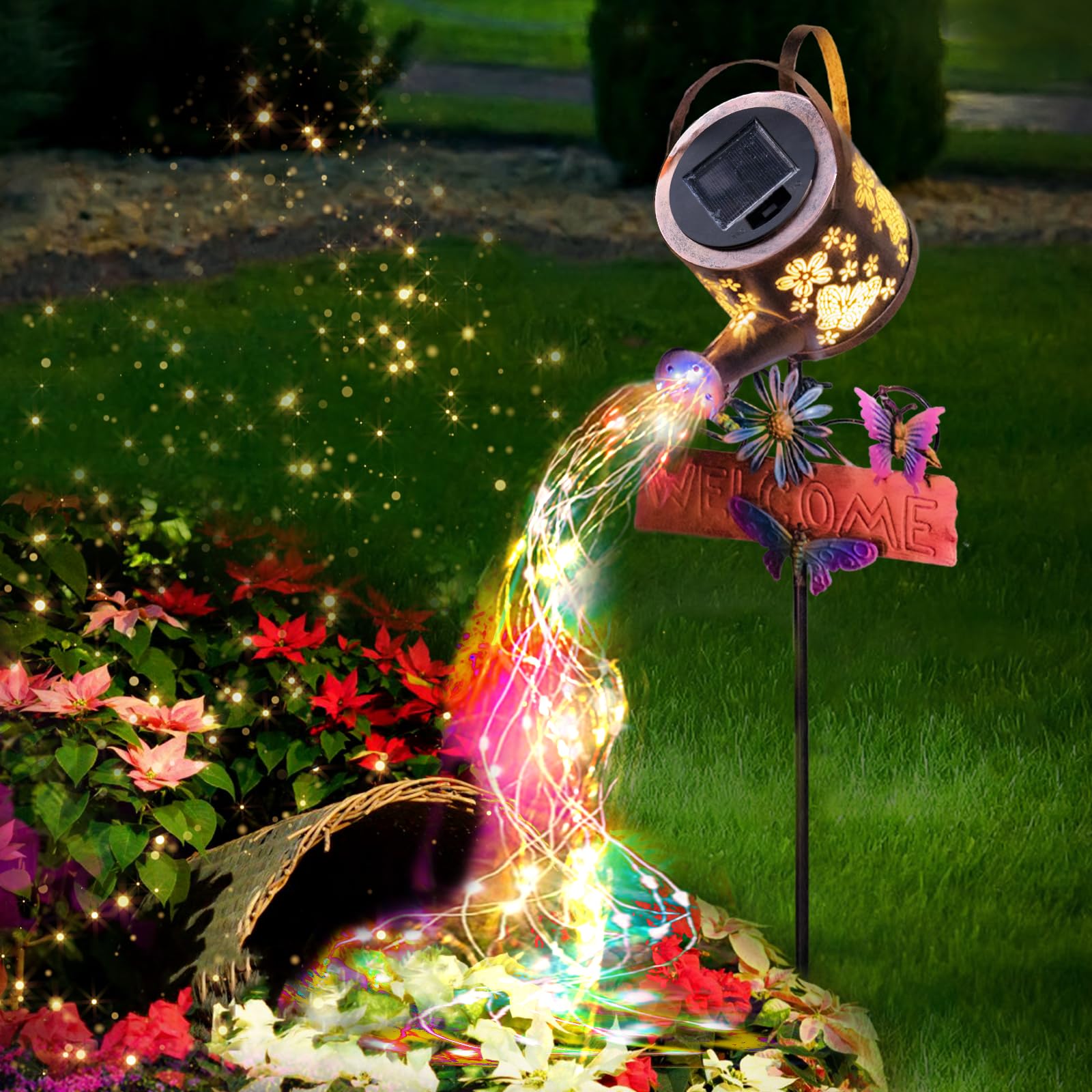 Photo 1 of Solar Watering Can Lights, Solar Lanterns Outdoor Waterproof Garden Decor, Yard Lights for Outside Flower Bed Decor, Garden Gifts for Mom & Grandma