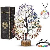 YATSKIA 7 Chakra Tree of Life - Crystal and Stones - Spiritual Decor - Chakra Crystal Tree for Positive Energy - Meditation Gift for Women