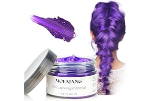 VOLLUCK Purple Temporary Hair Dye Wax Natural Instant Hair Color Wax Pomades 4.23 oz,Hair Styling Clay for Party, Cosplay, Halloween,Christmas