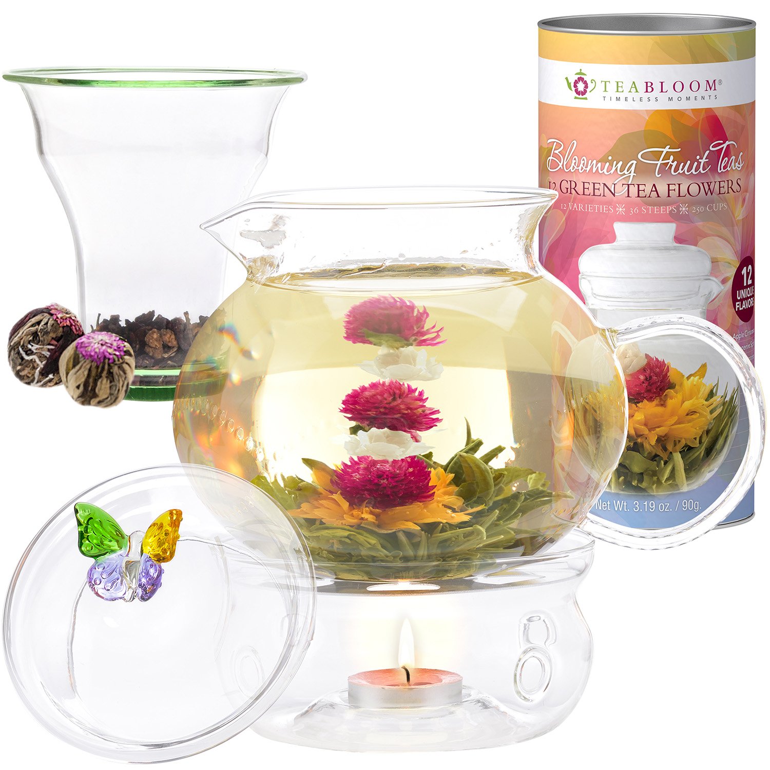 Blooming Tea Teabloom Fruit Flowering Teas 12 Unique Flower Varieties of Blooming Tea in 12