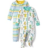The Children's Place boys And Toddler 100% Cotton Long Sleeve Zip Front One Piece Footed Pajamas,sleep & Play
