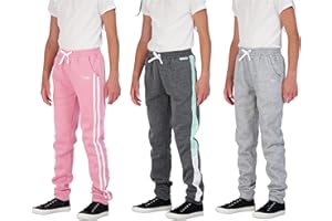 Hind 3-Pack: Girls Sweatpants Active Multipack Fleece Jogger Pants for Girls Athletics