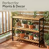 KEPLIN Natural Bamboo Shoe Rack 3 Tier 9 Pairs 70x55x25cm Black/Natural view 6