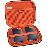 Hermitshell Hard Travel Case for SanDisk 500GB 1TB 2TB 4TB Extreme PRO Portable SSD (Black+Orange, Case for 2 Hard Drives)