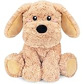 Golden Retriever Dog Microwavable & Weighted Puppy Stuffed Animals- 1.5 Lbs Unscented Doodle Heating Pad for Warmth, Period Cramps & Anxiety, Cute Dog Plushie Toy Gifts for Women Girls & Kids