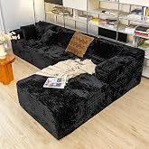 Boneless Couch Modular Sectional Sofa Cloud Corduroy Couch | Oversized Memory Foam Modular Boneless Sofa Compression Couches with Deep Seat for Living Room Bedroom, No Assembly