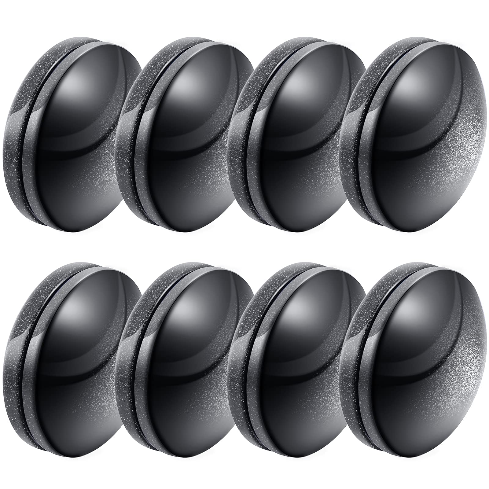 Heavy Duty Magnetic Curtain Weights - Plastic Covered Magnets, No Sew, Avoid Blowing, Work for Drapery & More (Black, 8 Sets)