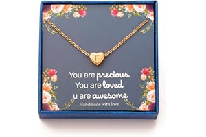 Tiny Gold Initial Heart Pendant Necklace Handmade Dainty Personalizd Alphabet Letter Name Necklace Choker Jewelry Gift for Wo