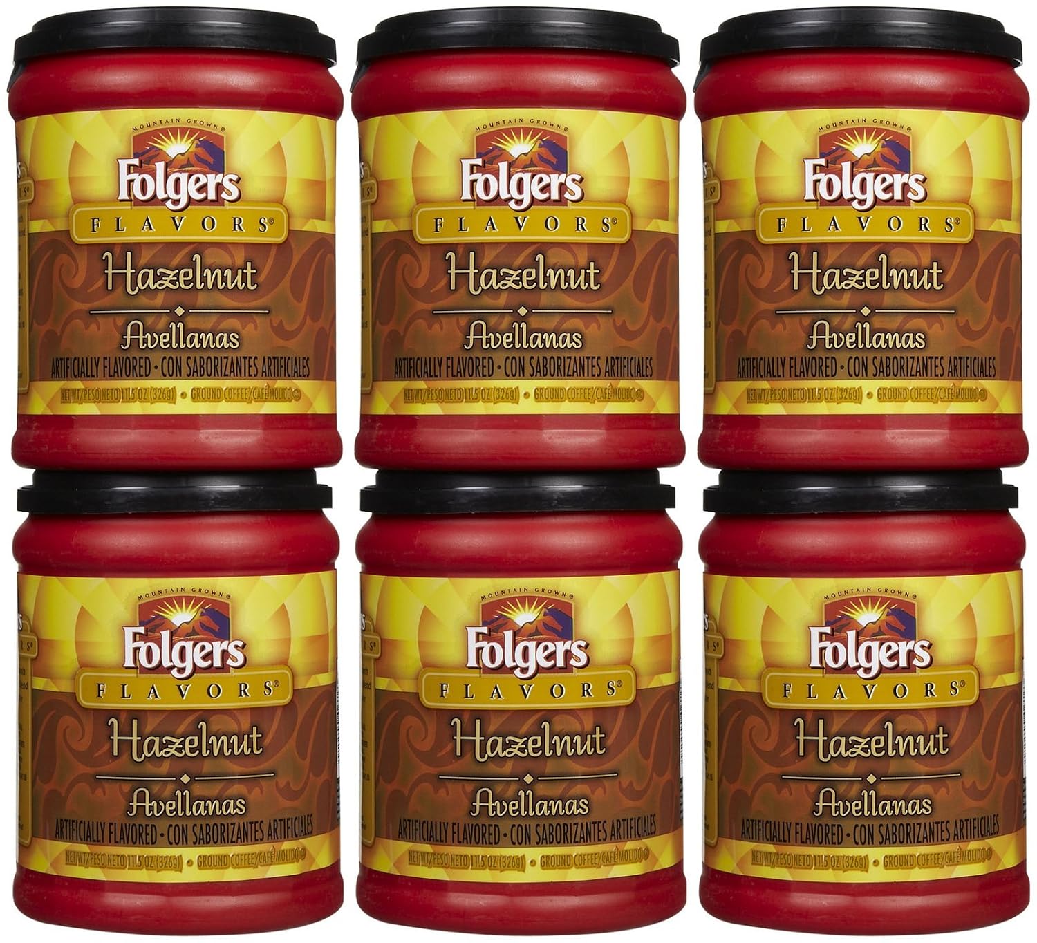 Folgers Flavors Hazelnut Ground Coffee, 11.5