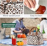 HOMESPON Insulated Lunch Bag Leopard Print 27x21x15 cm for Women Men view 4