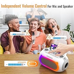 SUDOTACK Karaoke Machine for Adults Kids with 2