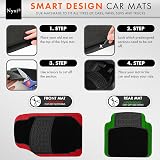 Nyxi 5 Piece Rubber Car Mat Set Front Rear Boot Mat 120x80 Universal view 6