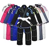 Zafco Sports Brazilian Jiu Jitsu, Kids Jiu Jitsu Gi Children BJJ Gi Grappling Kimonos Lightweight White Belt