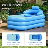 CO-Z Inflatable Portable Adult Bath Tub with Pump Foldable PVC Bath Spa view 4