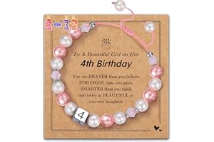 Alissl Birthday Gifts for Little Girls, Adjustable Sparkling Delicate Pink Charm Cute Bracelet for Teen Girls 4-12 Year Old for Daughter Granddaughter Niece Sister Teens Friends