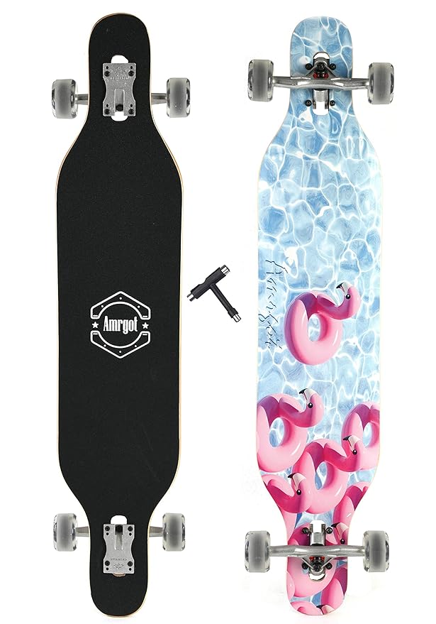 Amrgot Longboards Skateboards 42 inches Complete Drop Down Through Deck