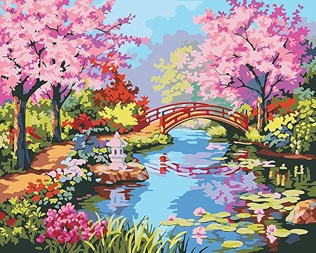 Peinture Par Numero Kits Cadeau De Peinture A L Huile De Toile Numerique Bricolage Pour Enfants Etudiants Adultes Debutant Amazon Fr Cuisine Maison