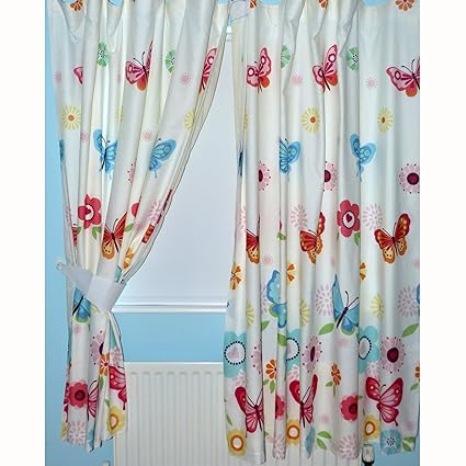 Butterfly Lined Curtains 66 X 72 Amazon Co Uk Kitchen Home