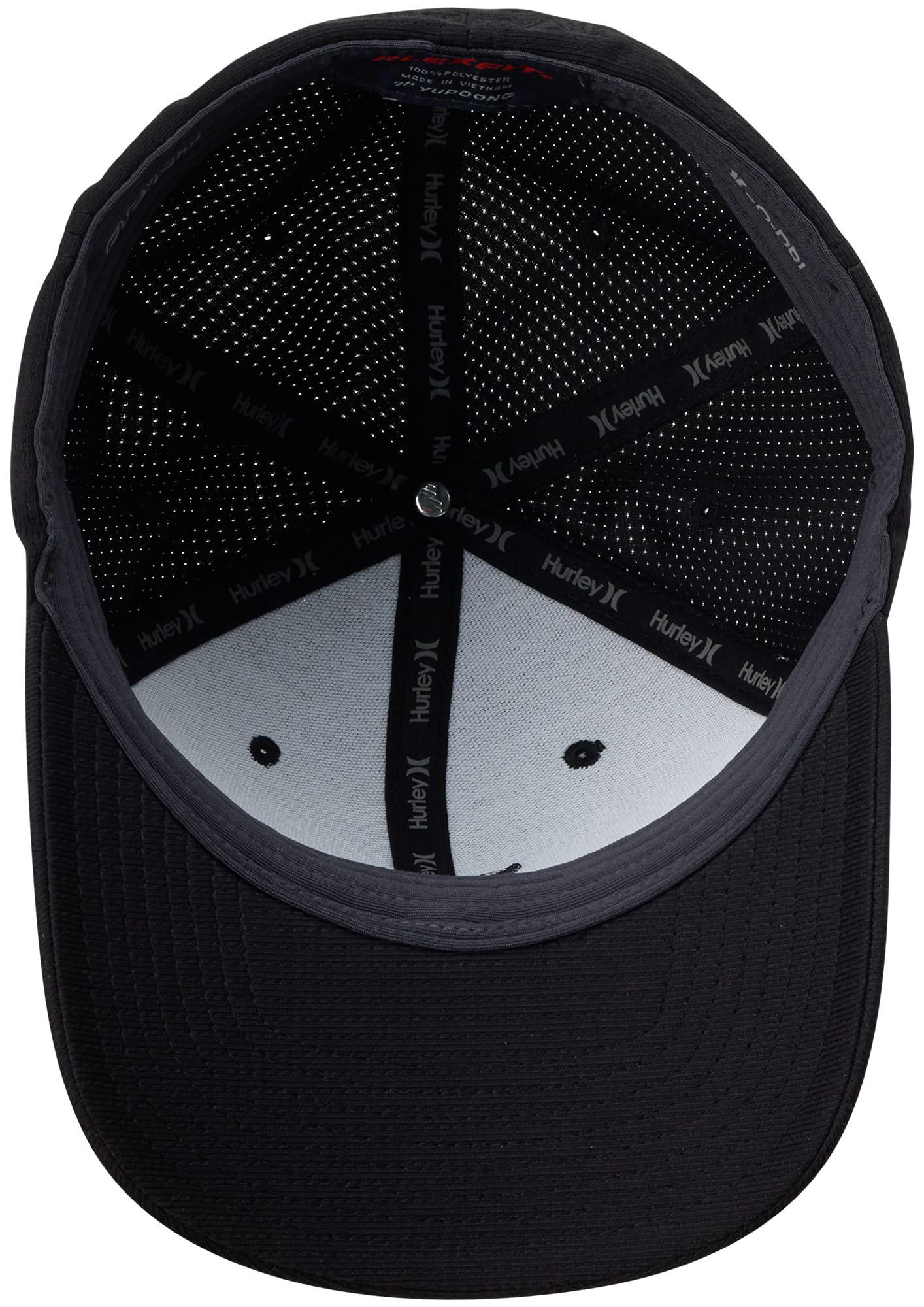 Hurley Men's Baseball Cap – Lightweight Curved Bill H2O Dri Fitted Caps for Men