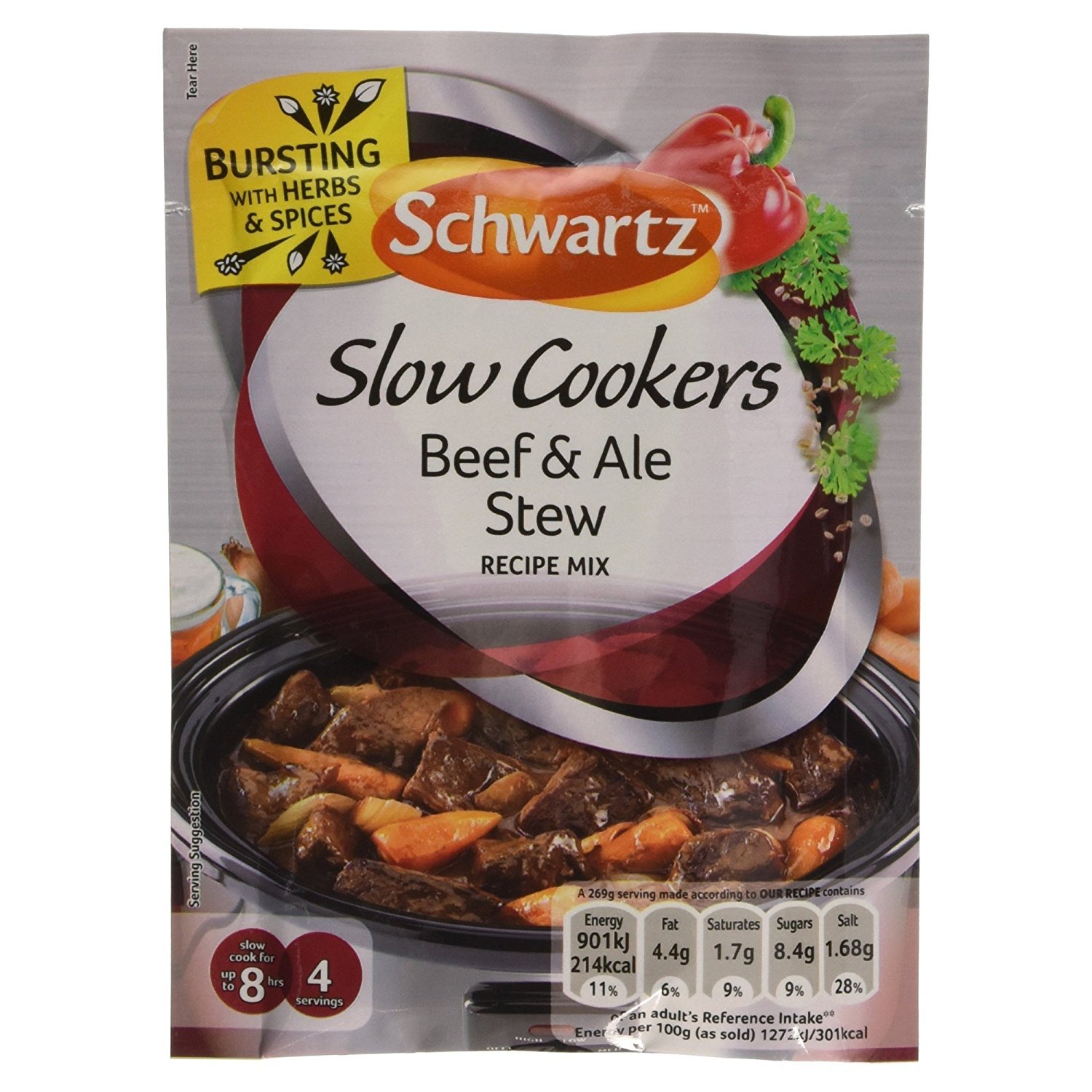 Schwartz Slow Cooker Beef and Ale Stew Mix 43g Grocery