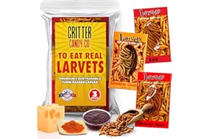 JERKY-N-SPICE HotLix Larvets Edible Bugs (3-Pack) | Real Flavored Dried Worms in Mexican Cheese, Cheddar Cheese & BBQ | Flavored Edible Larvae | Weird Snacks for Adults | Snack Food Gifts for Any Occasions