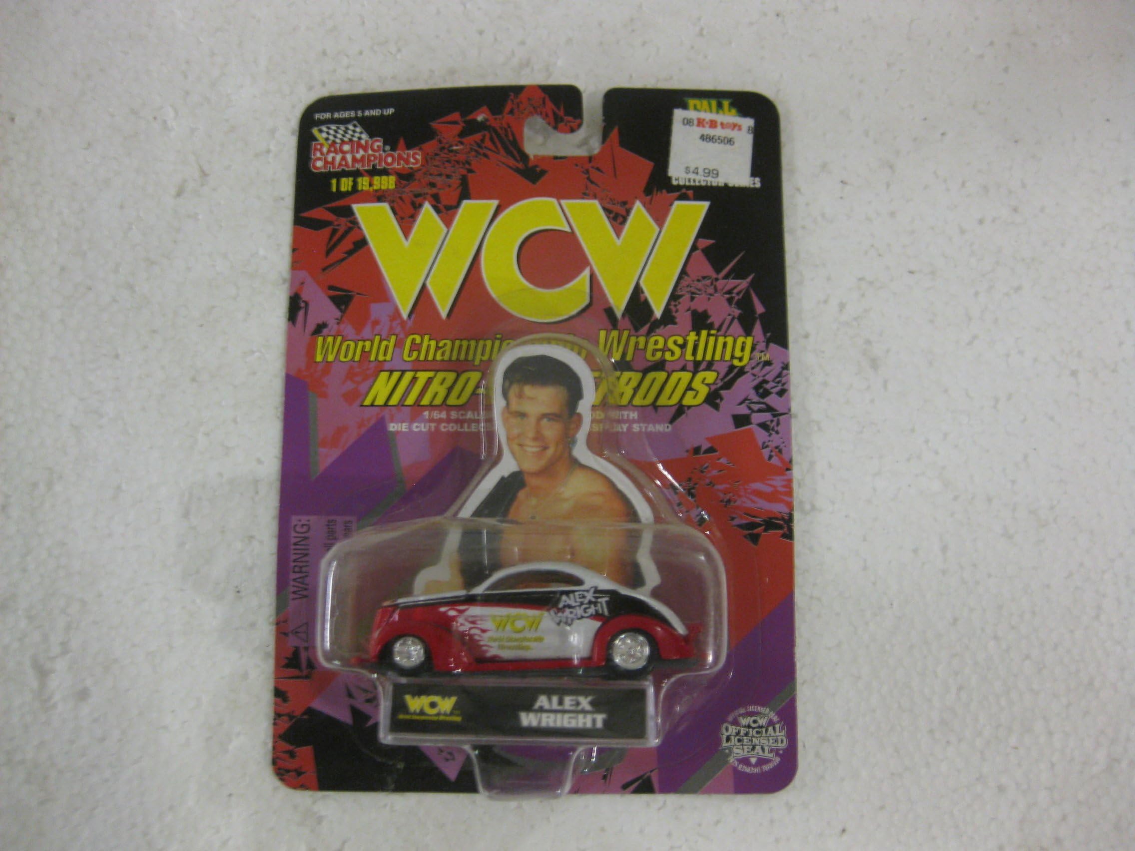 diecast 164 scale WCW Nitro-Street Rods W/Bonus Collector Card Alex Wright