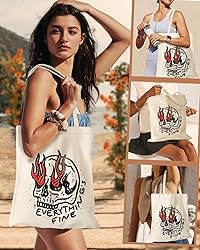 Miss Adola Aesthetic Canvas Tote Bag for Women
