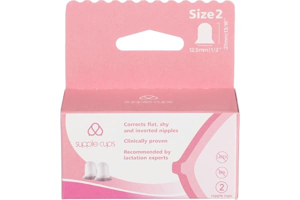 Supple Cups for flat, shy and inverted nipples (Size 2)