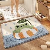 Ankah Bath Mat Cute Shower Rug, Luxury Shaggy High Absorbent and Anti Slip, Machine Washable Fit for Bathtub, Shower and Bath Room, 17.71