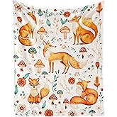 Homieblanket Fox Blanket for Boys Girls, Cute Fox Themed Design Printed Throw Blankets for Kids Lap, Chair Sofa, Warm Soft Cozy Blanket, 40"x 50"