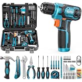 Seesii Cordless Drill Set, 108 Pcs Home Tool Kit, 12Nm Torque &amp; Battery | Steel Bits for DIY Home Repair &amp; Furniture Assembly, Flexible Shaft, 3/8" Keyless Chuck, Housewarming Gifts for Men Dad