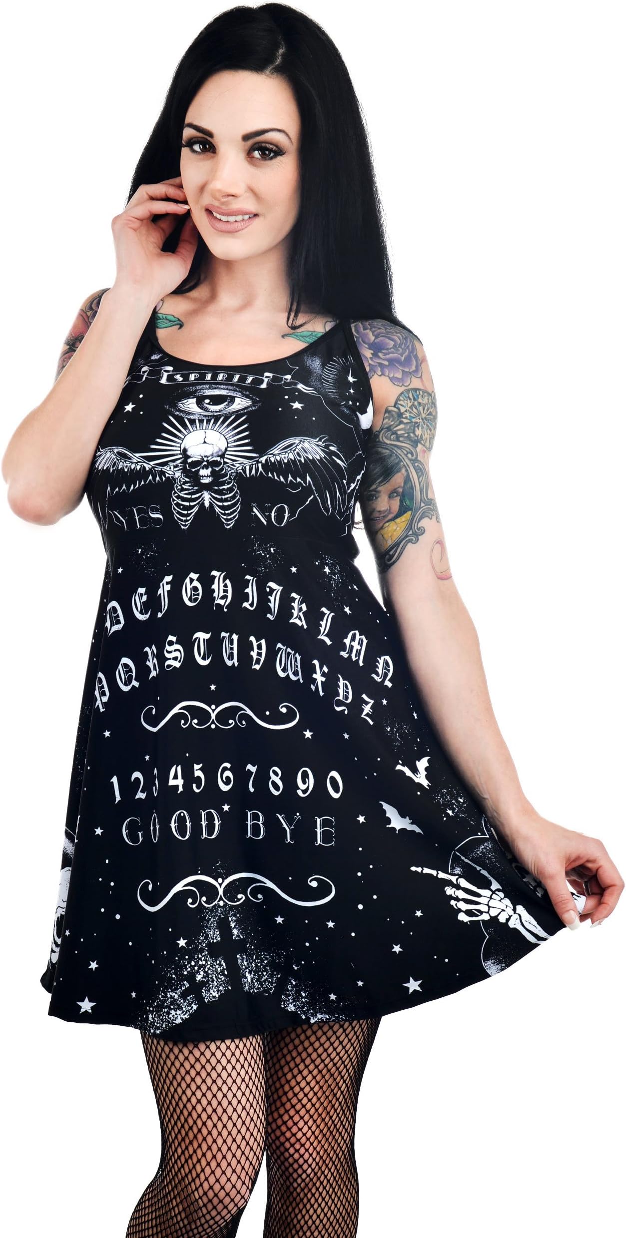 Too Fast Ginger Dress in Spirit Board Ouija Print